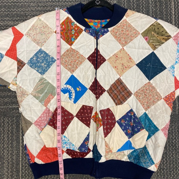 Vintage 80’s Handmade Quilted Bomber Jacket Rare! - Picture 9 of 9